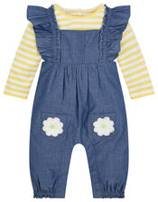 Baby Daisy Dungarees Set, Blue (BLUE), large