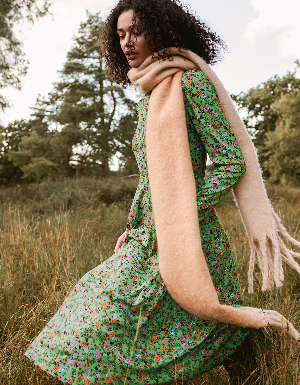 Zeina Ditsy Print Dress Green Dresses Monsoon Global