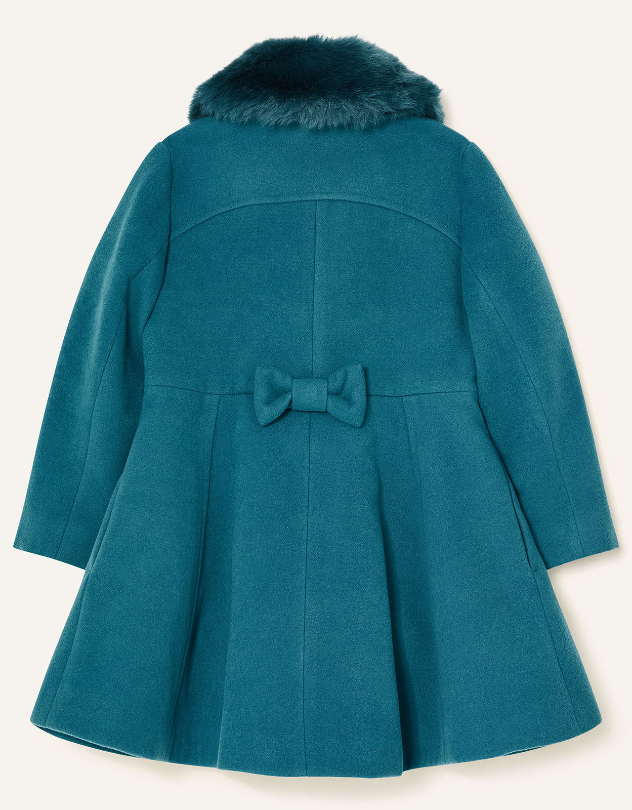 Teal girls coat top