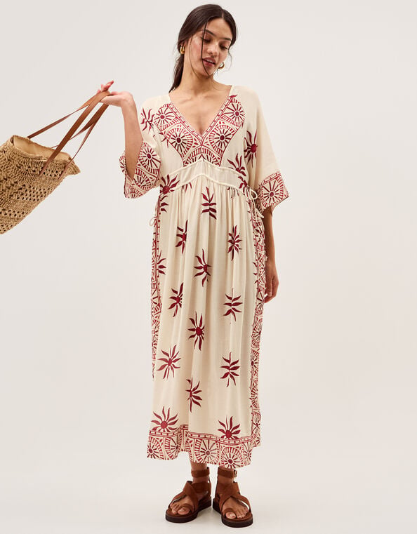 Sunnie Midi Beach Dress, Ivory (IVORY), large