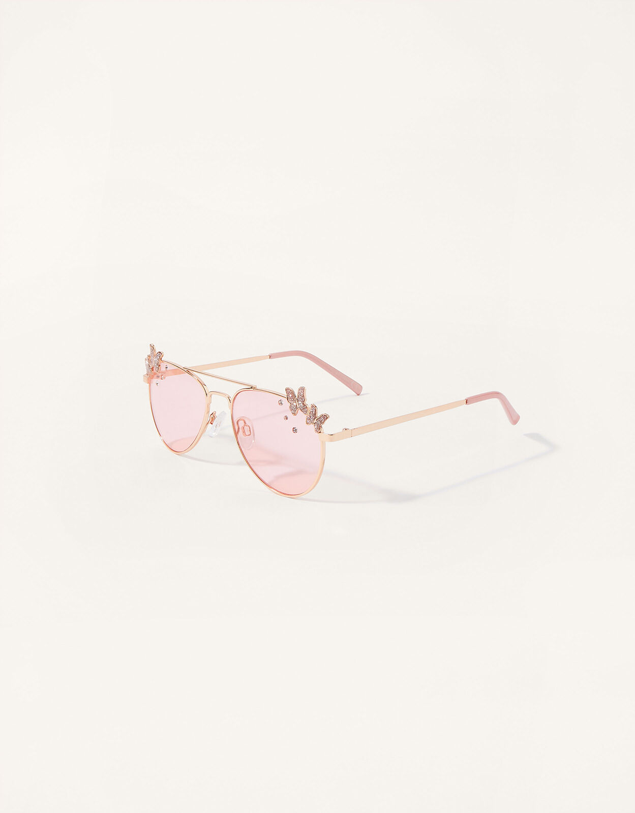 Diamante Butterfly Aviator Sunglasses