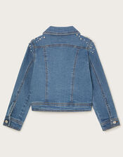 Pearl Denim Jacket, Blue (BLUE), large