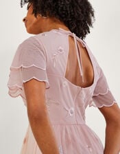 Catherine Embellished Shorter Length Dress , Pink (BLUSH), large