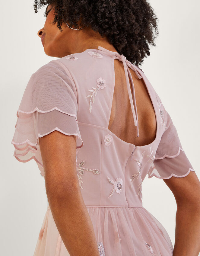 Catherine Embellished Shorter Length Dress , Pink (BLUSH), large