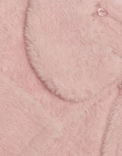 Baby Detachable Collar Fuzzy Cardigan, Pink (DUSKY PINK), large