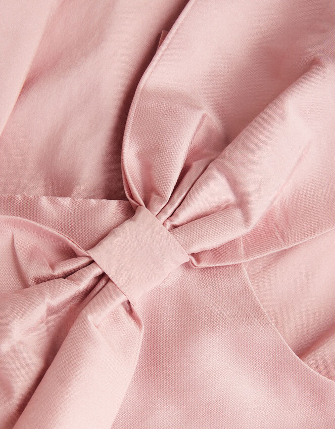 Freya Bow Detail Taffeta Dress, Pink (PINK), large
