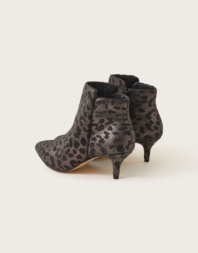 Leopard Ankle Boots, Bronze (BRONZE), large