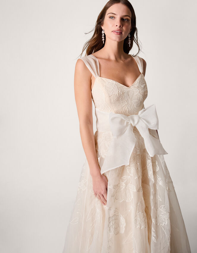 Rose Organza Maxi Wedding Dress, Ivory (IVORY), large