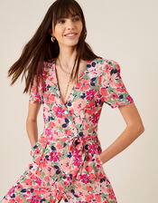 Monica Floral Wrap Jumpsuit, Pink (BLUSH), large