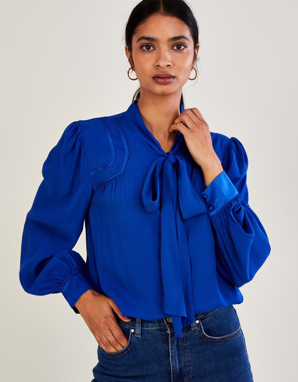 Pussybow blouse cheap