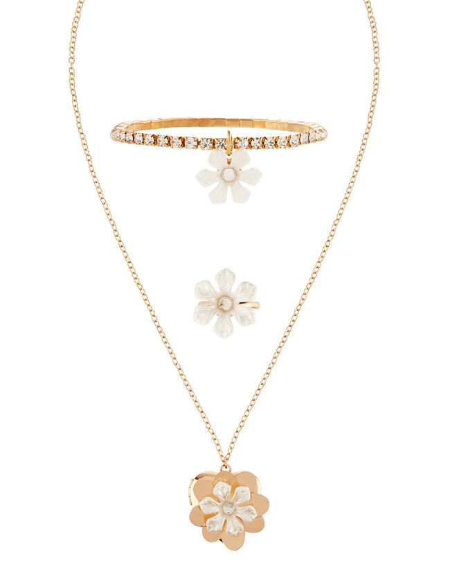 Daisy Locket, Bracelet and Ring Set, , large