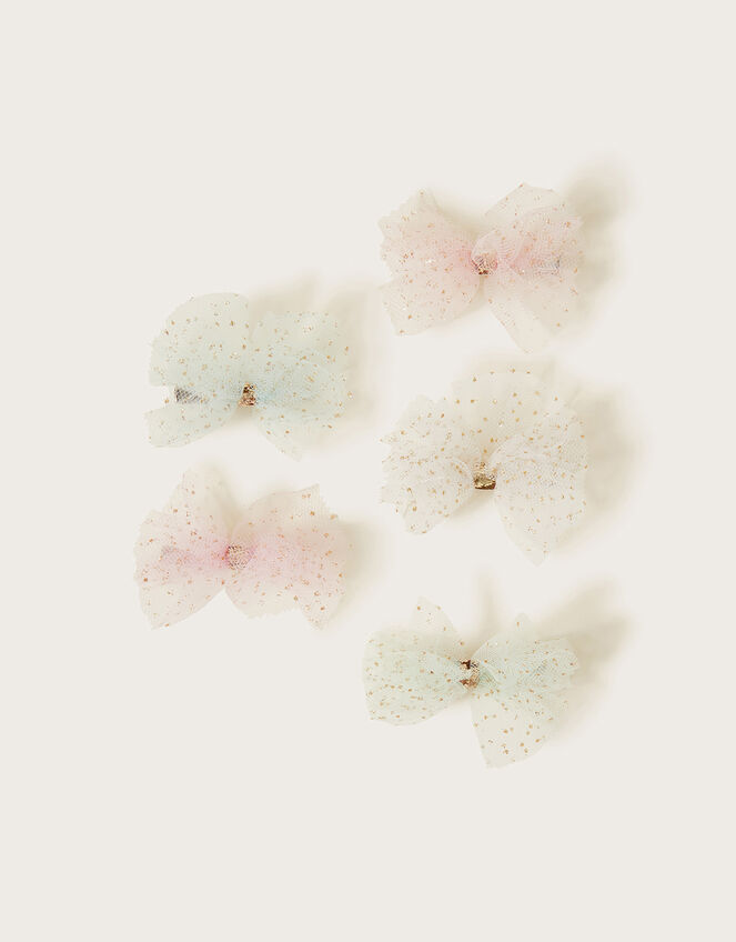 Ballet Bow Hair Clips 5 Pack, , large