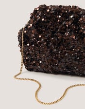 Kira Sequin Clutch Bag, Brown (CHOCOLATE), large