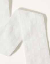 Baby Flower Lace Tights, Ivory (IVORY), large