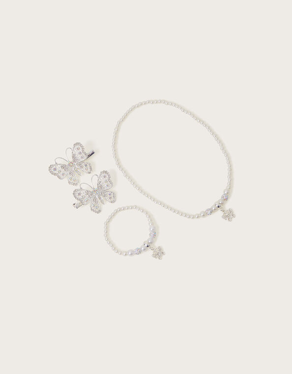 Flutter Butterfly Pearl Jewelry and Hair Set, , large