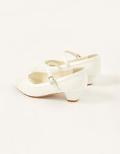 Peep Toe Lace Heels, Ivory (IVORY), large