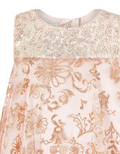 Baby Riona Glitter and Sequin Swing Dress, Pink (PINK), large