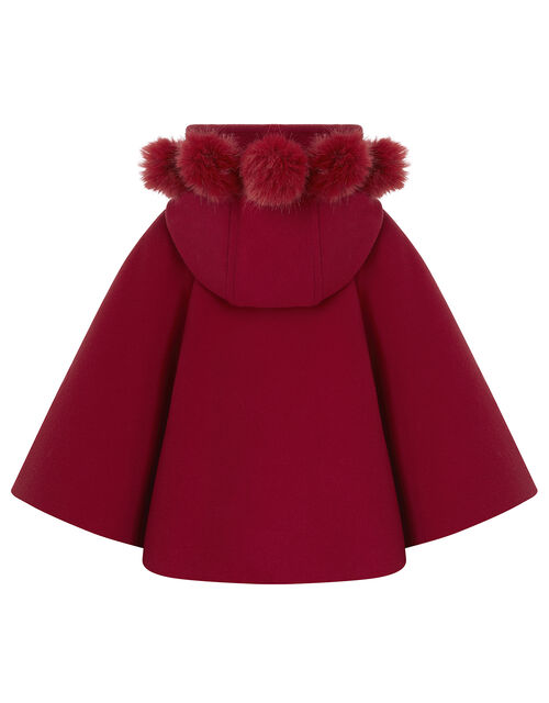 Baby Pom Pom Cape Red