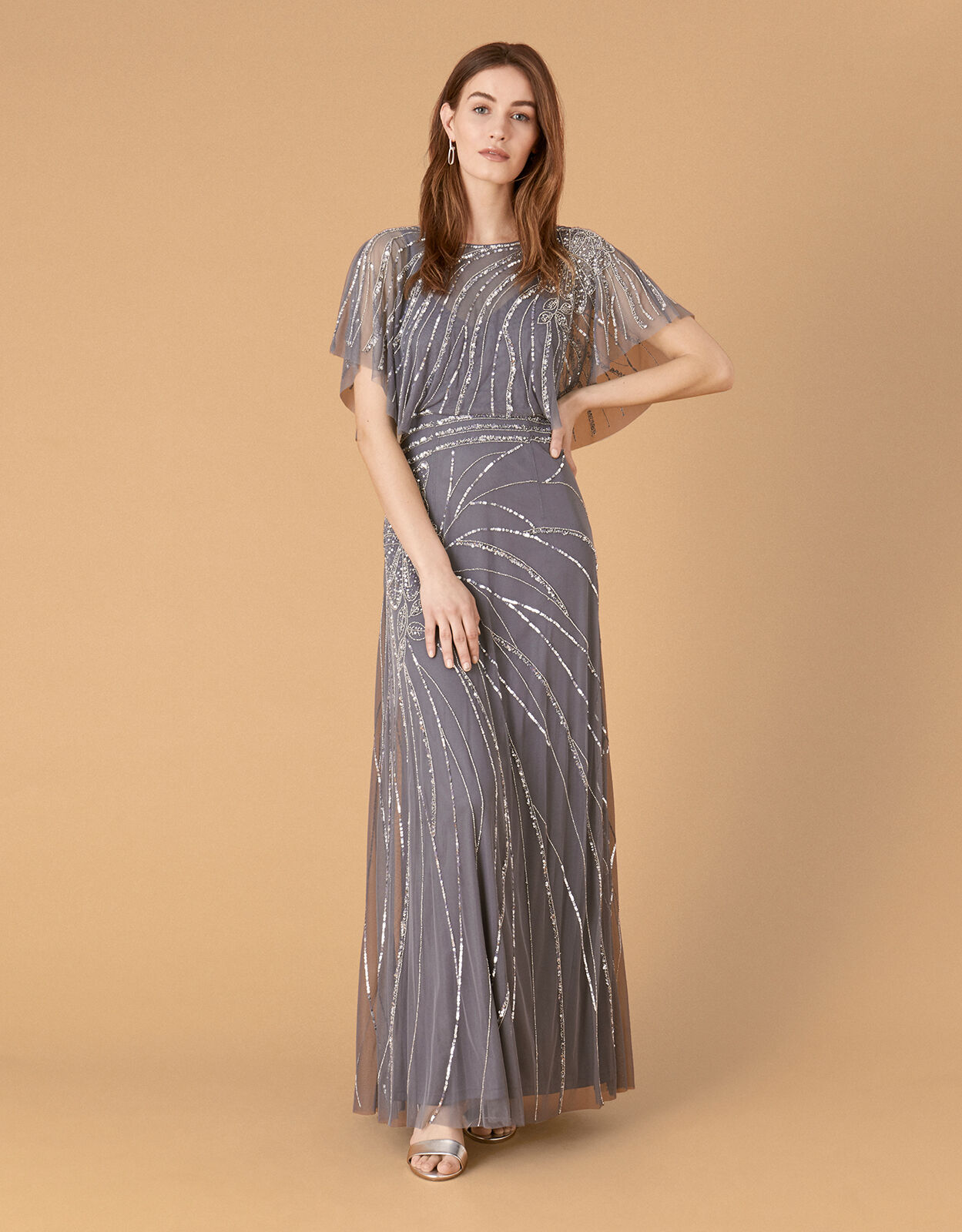 Monsoon grey hotsell maxi dress