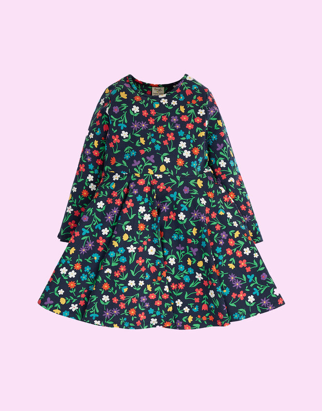 Frugi Sofia Skater Dress, Blue (NAVY), large
