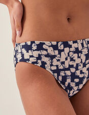 Ania Abstract Print Bikini Bottom, Black (BLACK), large