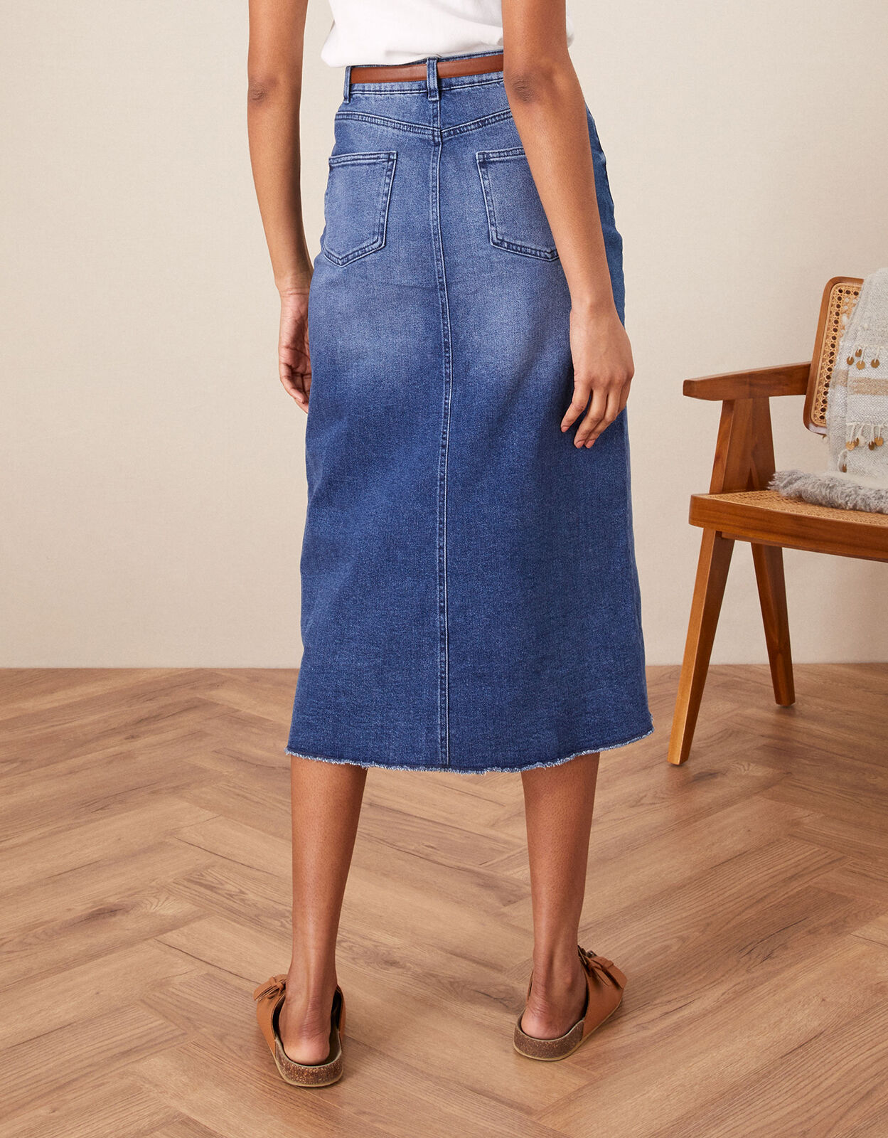 Midi skirt clearance with front split