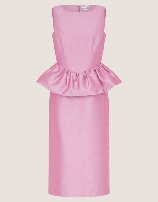 Dahlia Peplum Midi Dress, Purple (LILAC), large