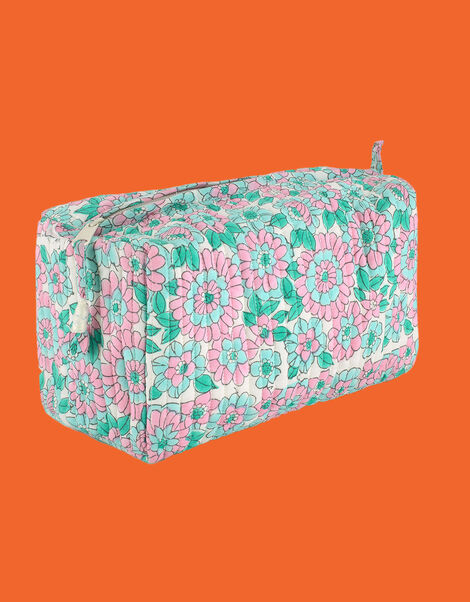 Dilli Grey Floral Print Classic Washbag, , large