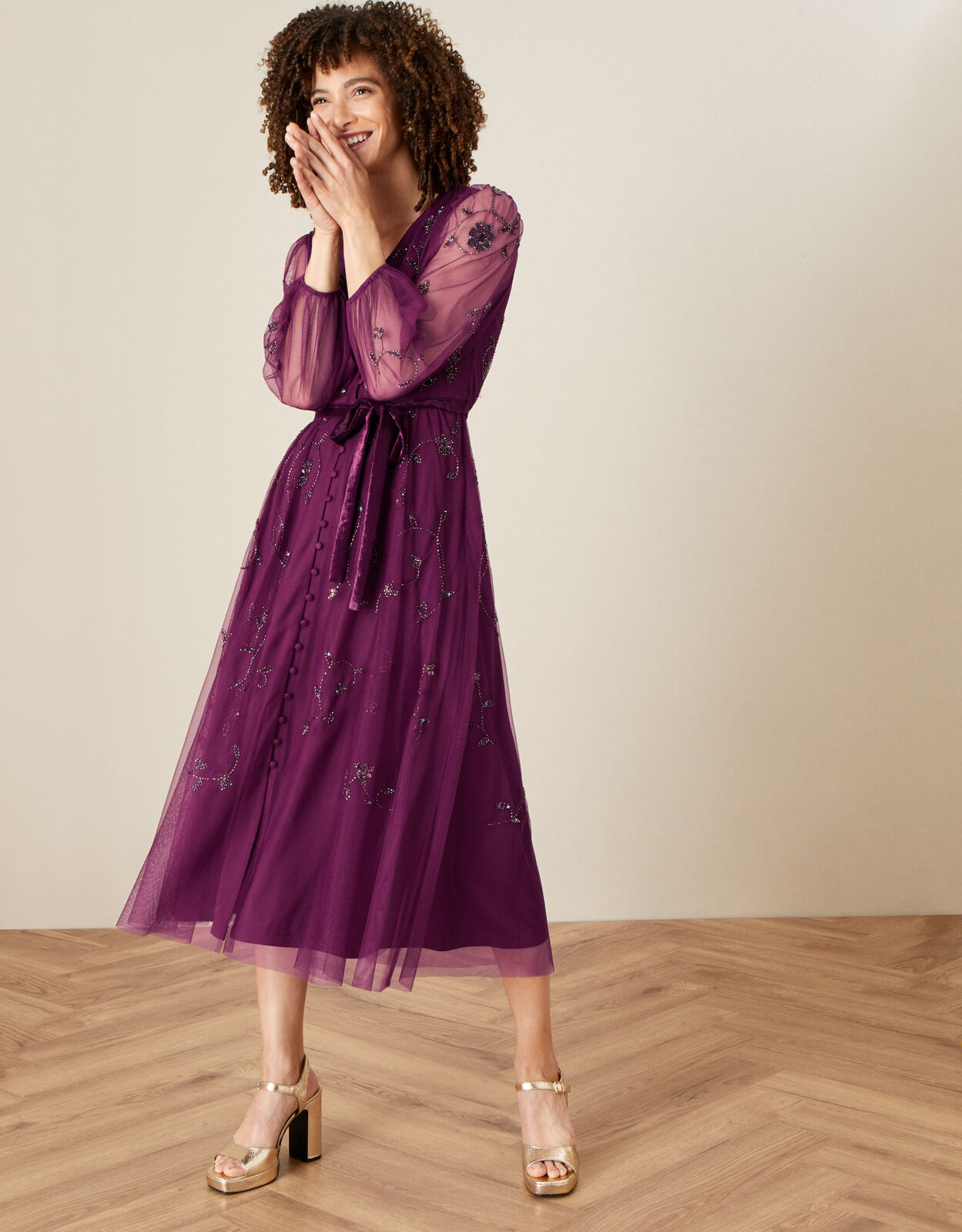 Monsoon best sale purple dress
