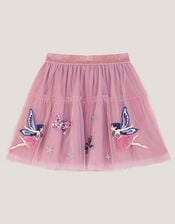 Butterfly Fairy Mesh Skirt, Pink (PINK), large