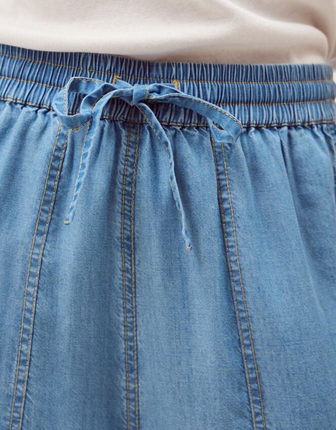 Daria Chambray Joggers, Blue (DENIM BLUE), large