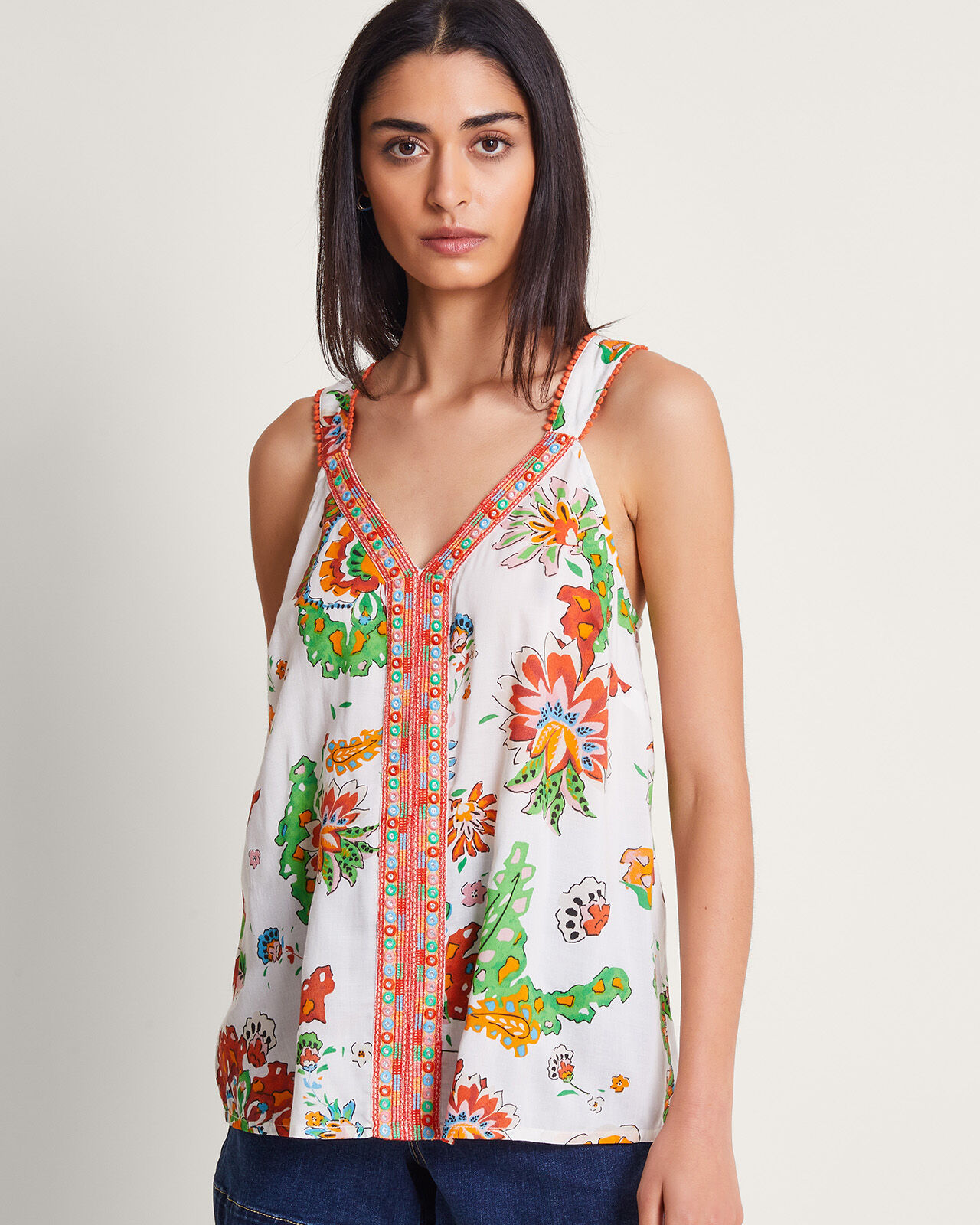 Monsoon sleeveless on sale tops