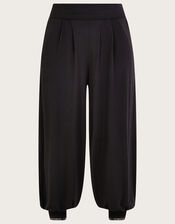Jersey Hareem Trousers, Black (BLACK), large