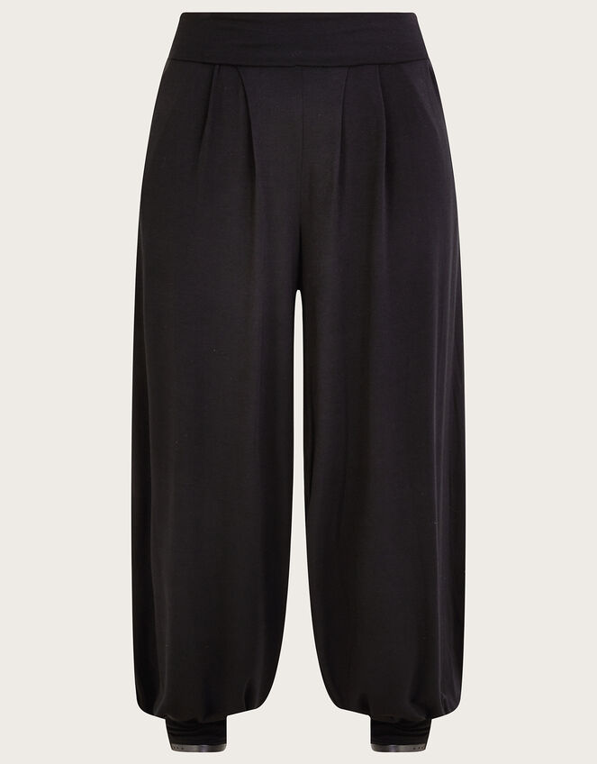 Jersey Hareem Trousers, Black (BLACK), large