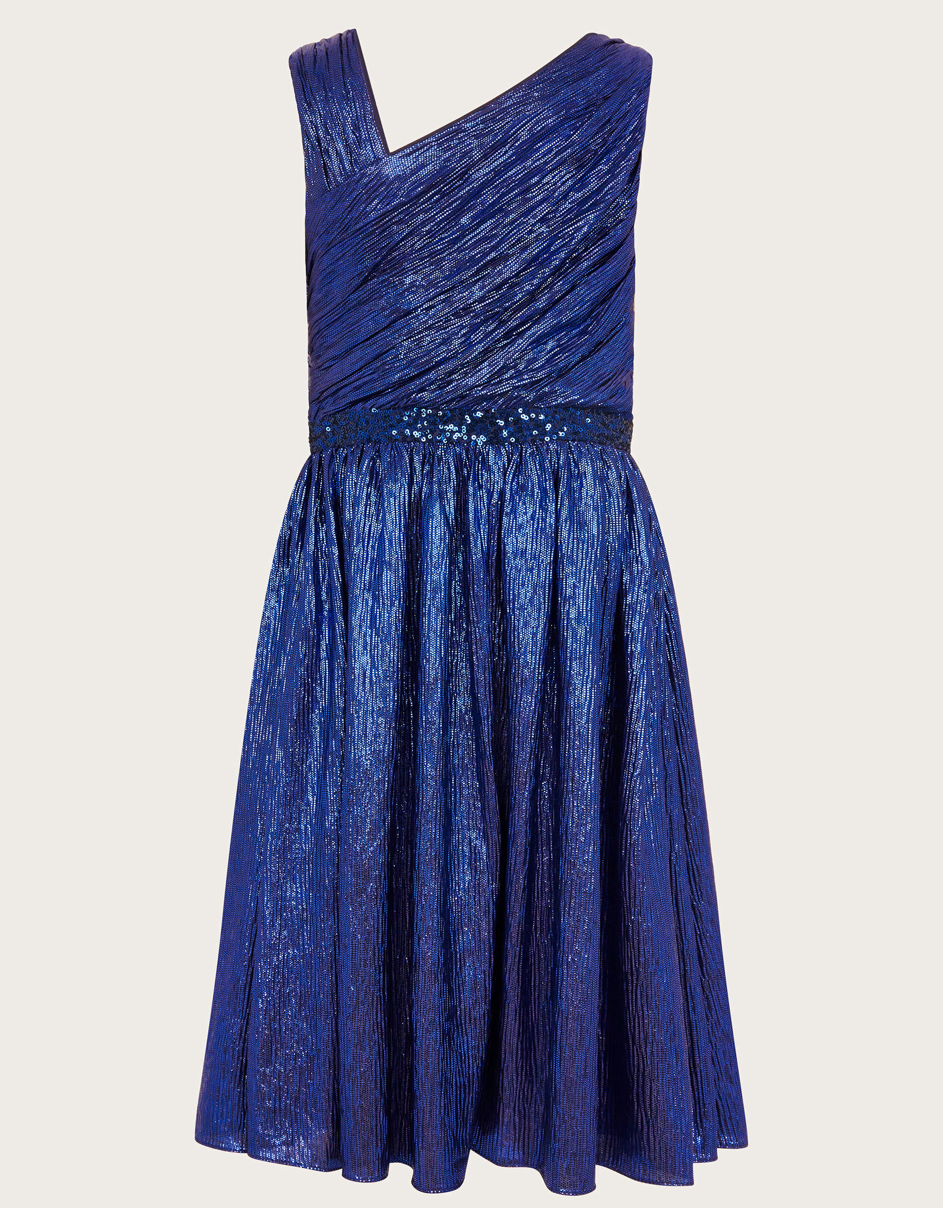 Abigail Metallic Drape Sequin Dress Blue Prom Dresses Shoes Monsoon Global