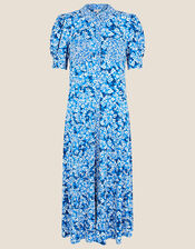Darella Ditsy Print Jersey Shirt Dress , Blue (BLUE), large