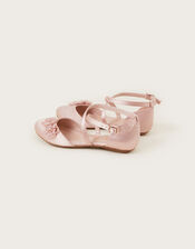 Two-Part Flower Ballerina Flats, Pink (PINK), large