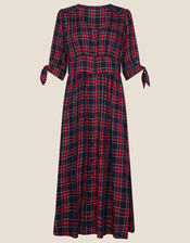 Molly Check Midi Dress, Blue (NAVY), large