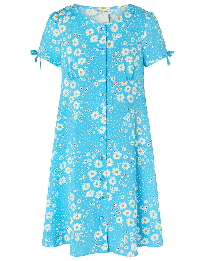 Daisy Spot Dress, Blue (BLUE), large