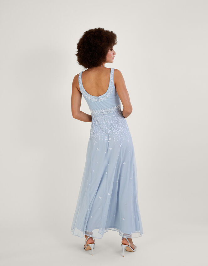 Eugiene Embroidered Shorter Length Maxi Dress, CLOUD, large