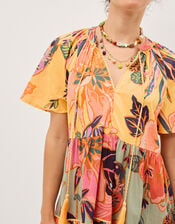 Carmen Floral Tiered Midi Dress, Multi (MULTI), large