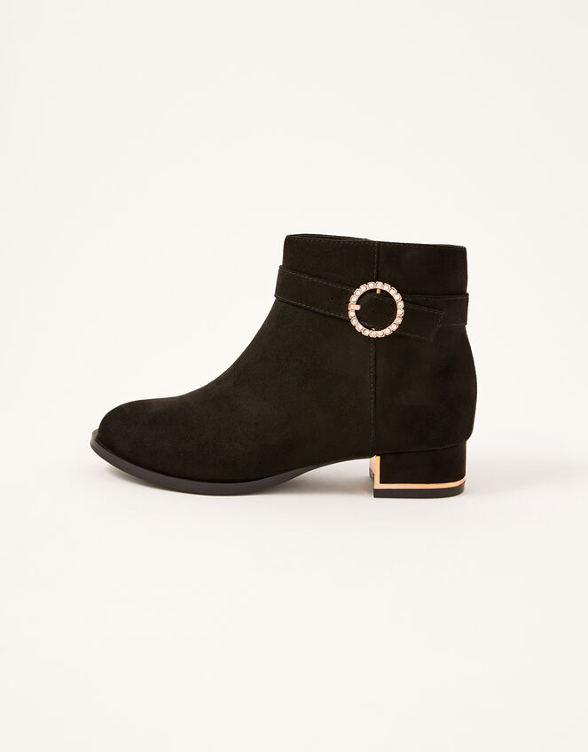 Diamante Heel Boots, Black (BLACK), large