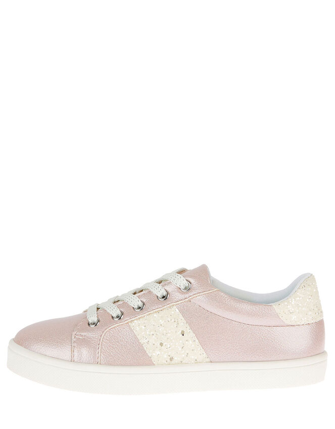 Shimmer Glitter Trainers, Pink (PINK), large