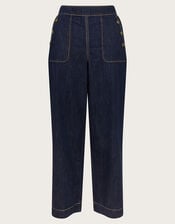 Harper Regular Crop Wide Leg Jeans, Blue (INDIGO), large