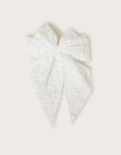 Lace Bow Bridesmaid Hair Clip, , large