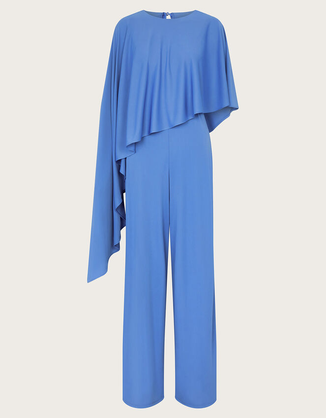 Delia Drape Jumpsuit, Blue (BLUE), large