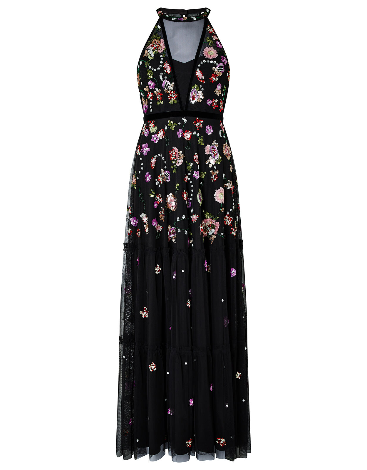 Monsoon sequin deals maxi dress