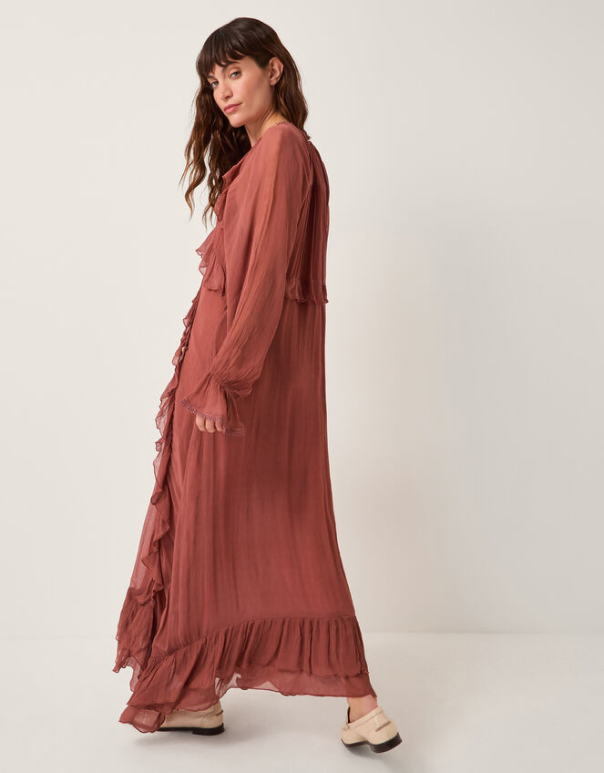 Moliin Beatrice Ruffle Maxi Dress, Orange (RUST), large