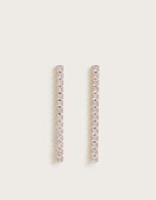 Square Diamante Drop Earrings, , large