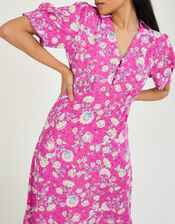 Sawyer Print Short Shirt Dress, Pink (PINK), large